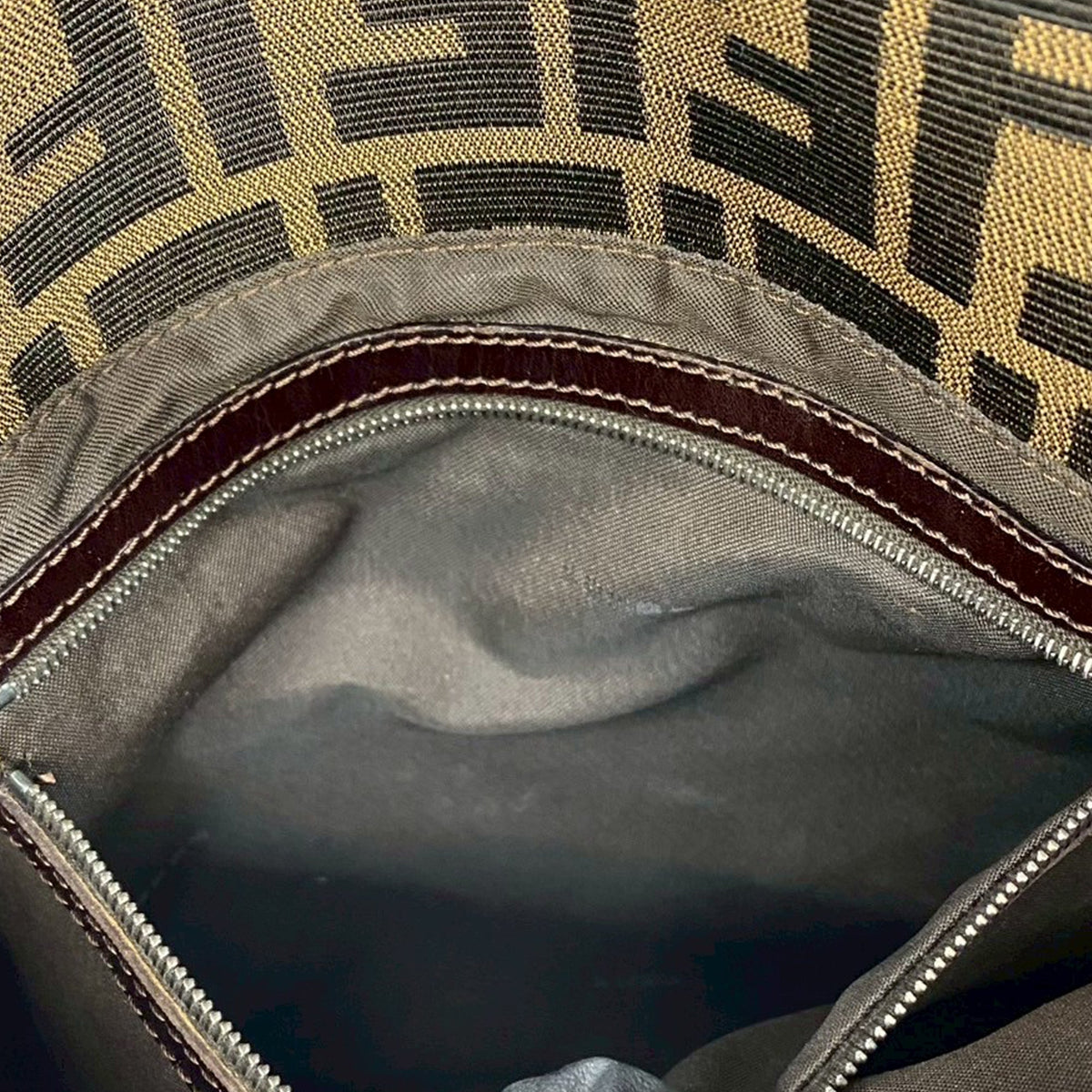 Fendi Zucca Canvas Shoulder Bag