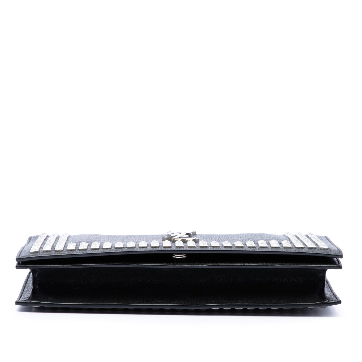 Saint Laurent Studded Leather Monogram Clutch