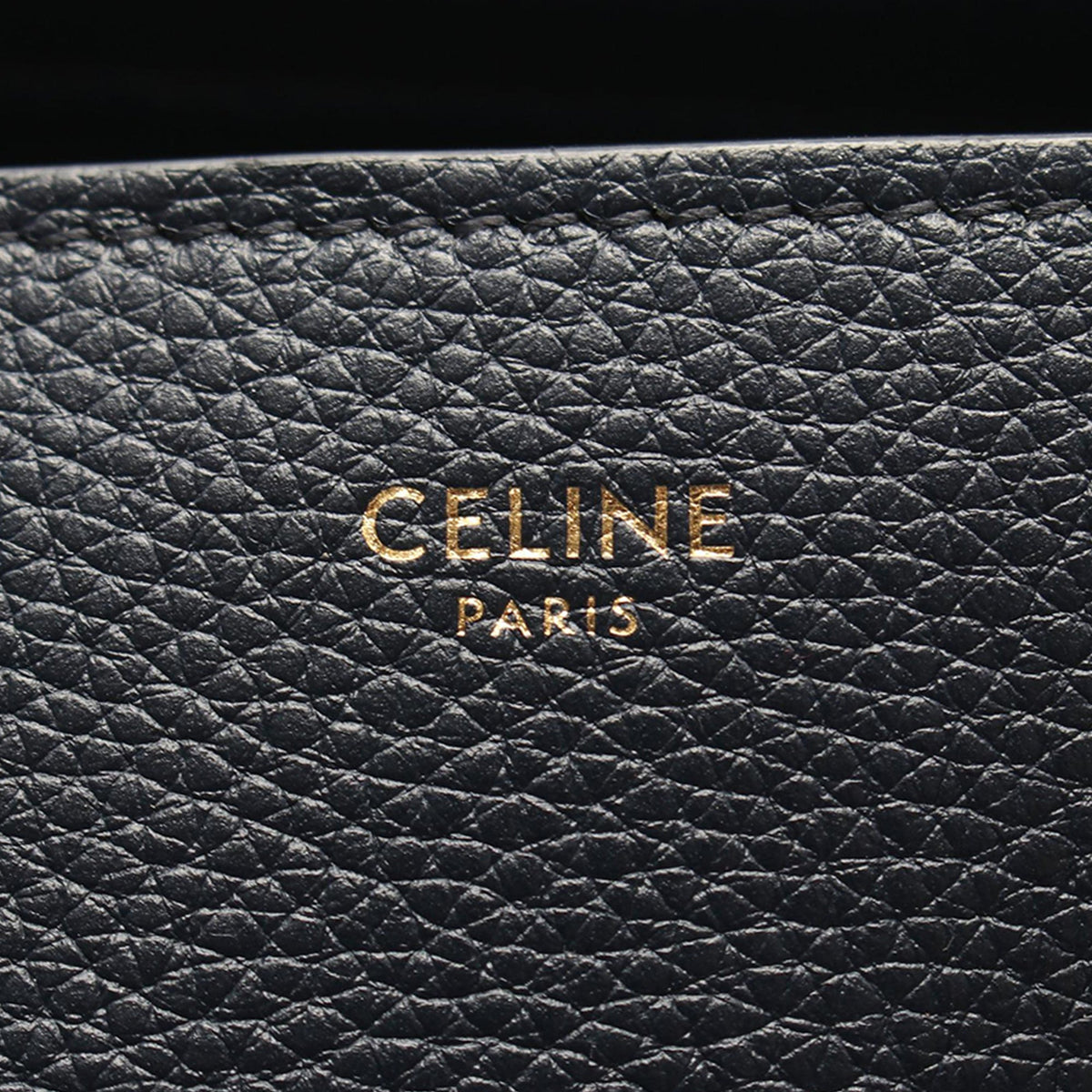 Celine Micro Leather Luggage Tote — Blue