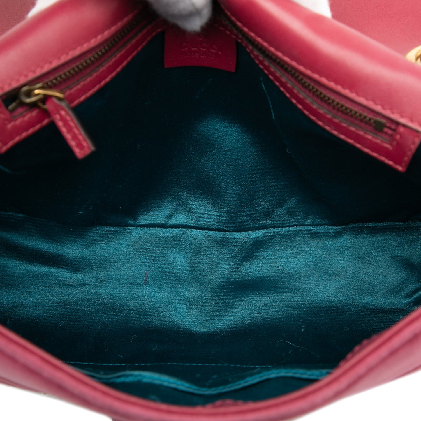 Gucci Large GG Marmont Matelasse Velvet Embroidered Blind For Love Shoulder Bag