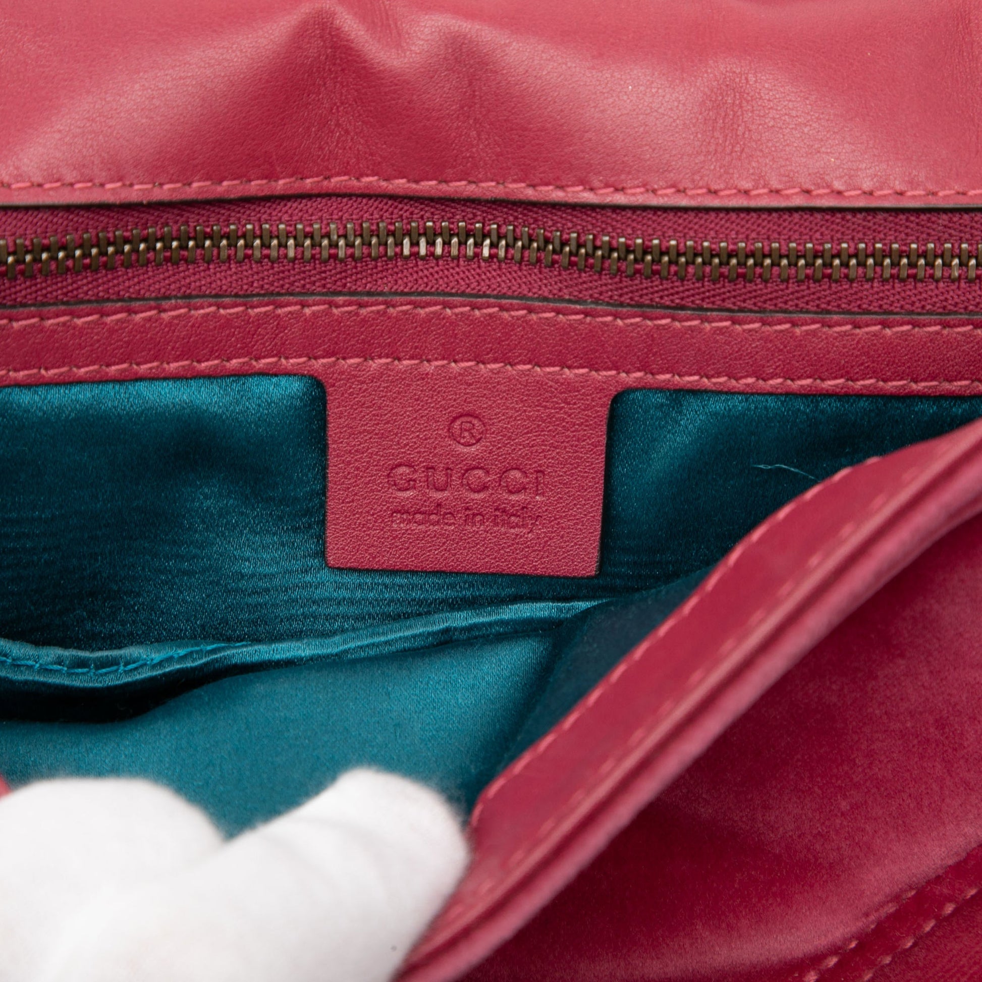 Gucci Large GG Marmont Matelasse Velvet Embroidered Blind For Love Shoulder Bag