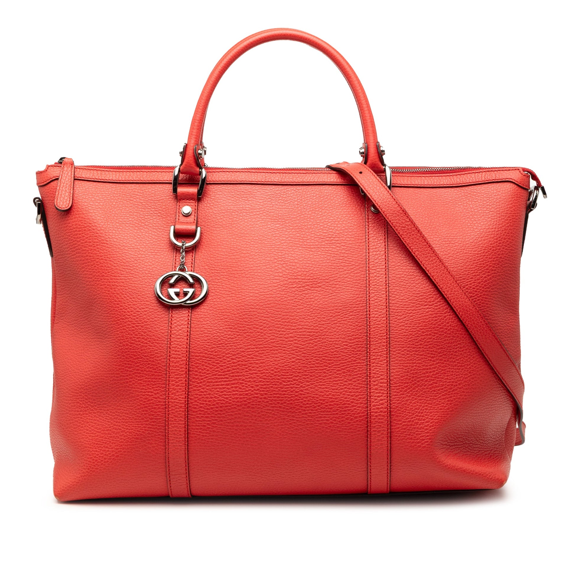 Gucci Leather GG Charm Satchel