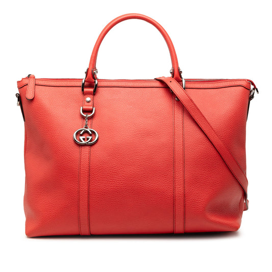 Gucci Leather GG Charm Satchel