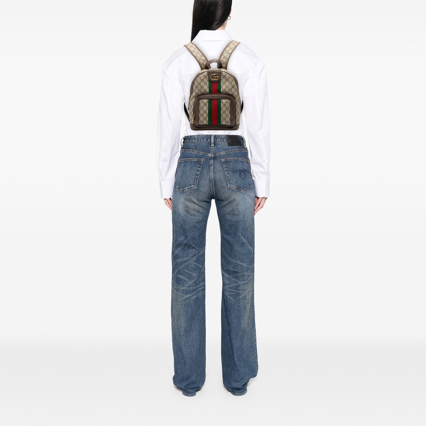 Gucci Small GG Supreme Ophidia Web Backpack