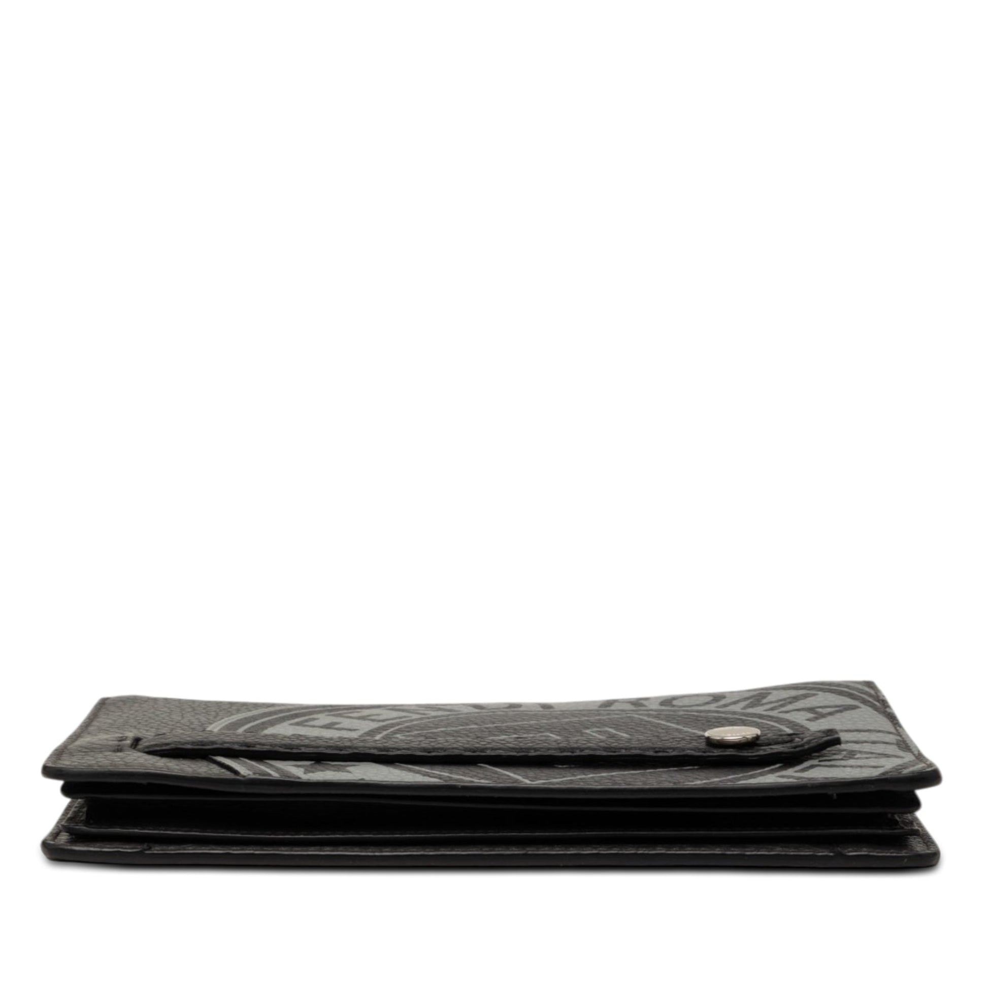 Fendi Grained Leather Roma Selleria Zip Clutch