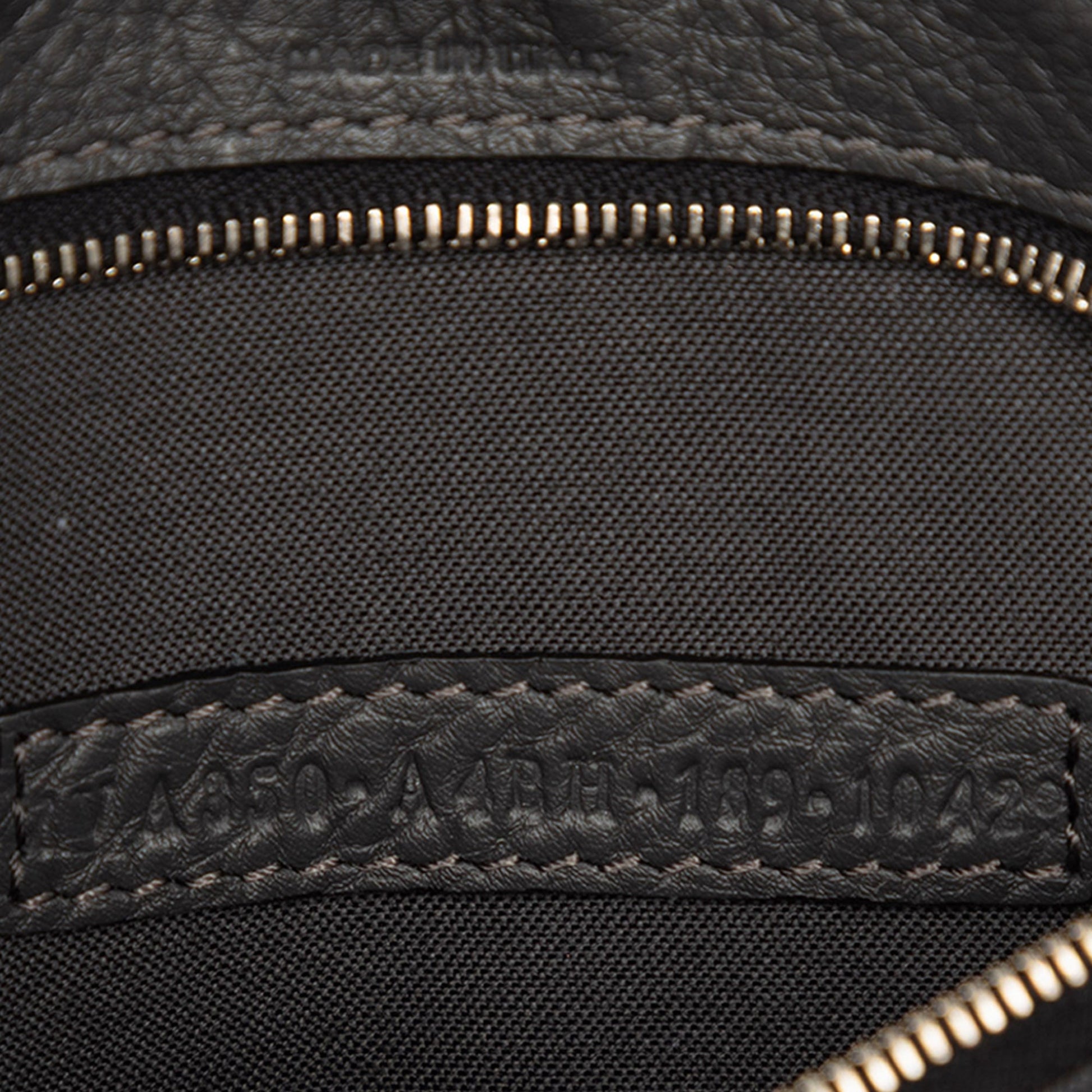 Fendi Grained Leather Roma Selleria Zip Clutch
