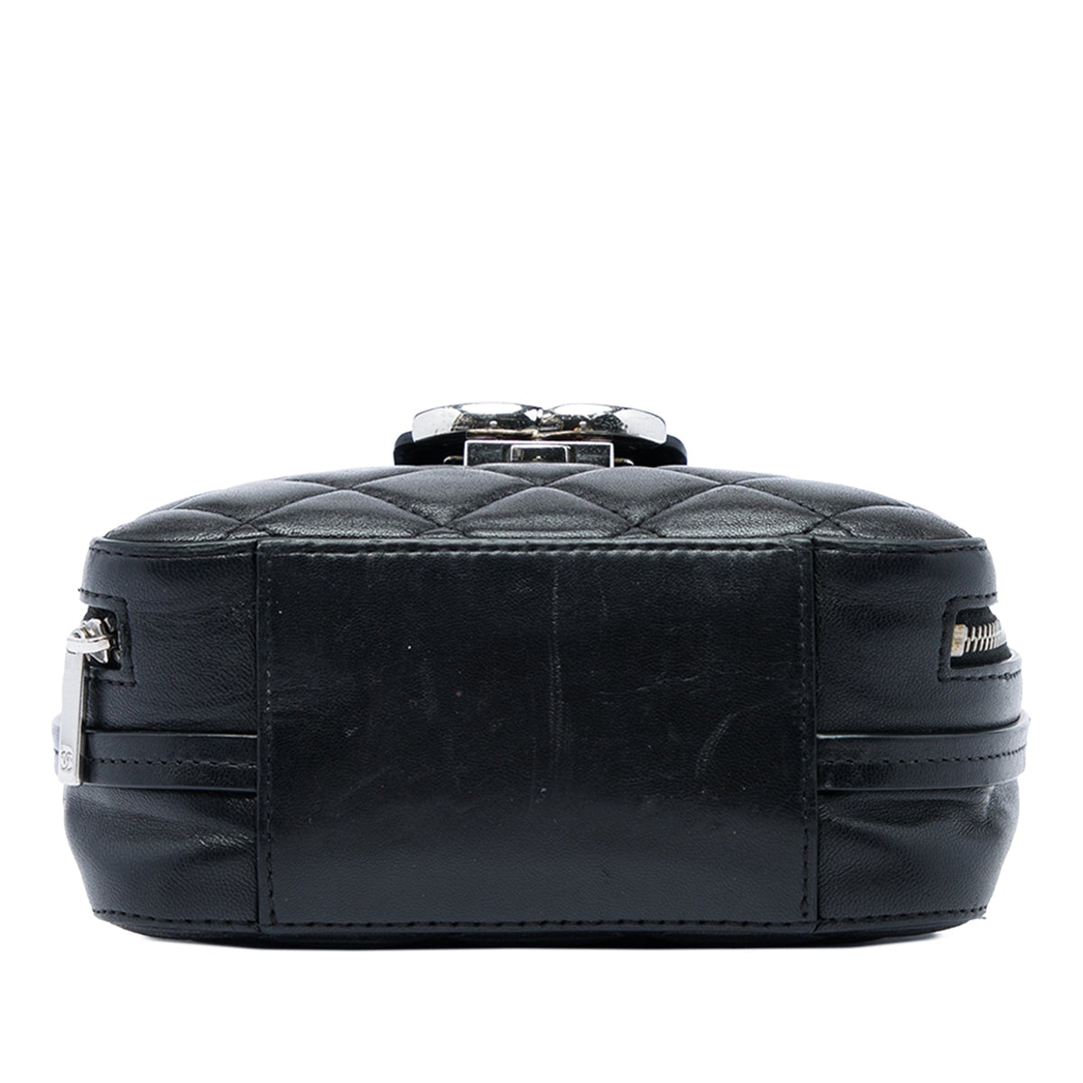 Chanel Mini Quilted Lambskin CC Box Camera Bag — Black