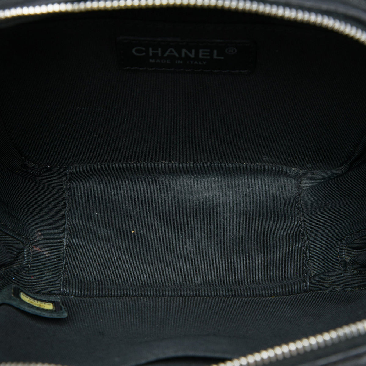 Chanel Mini Quilted Lambskin CC Box Camera Bag — Black