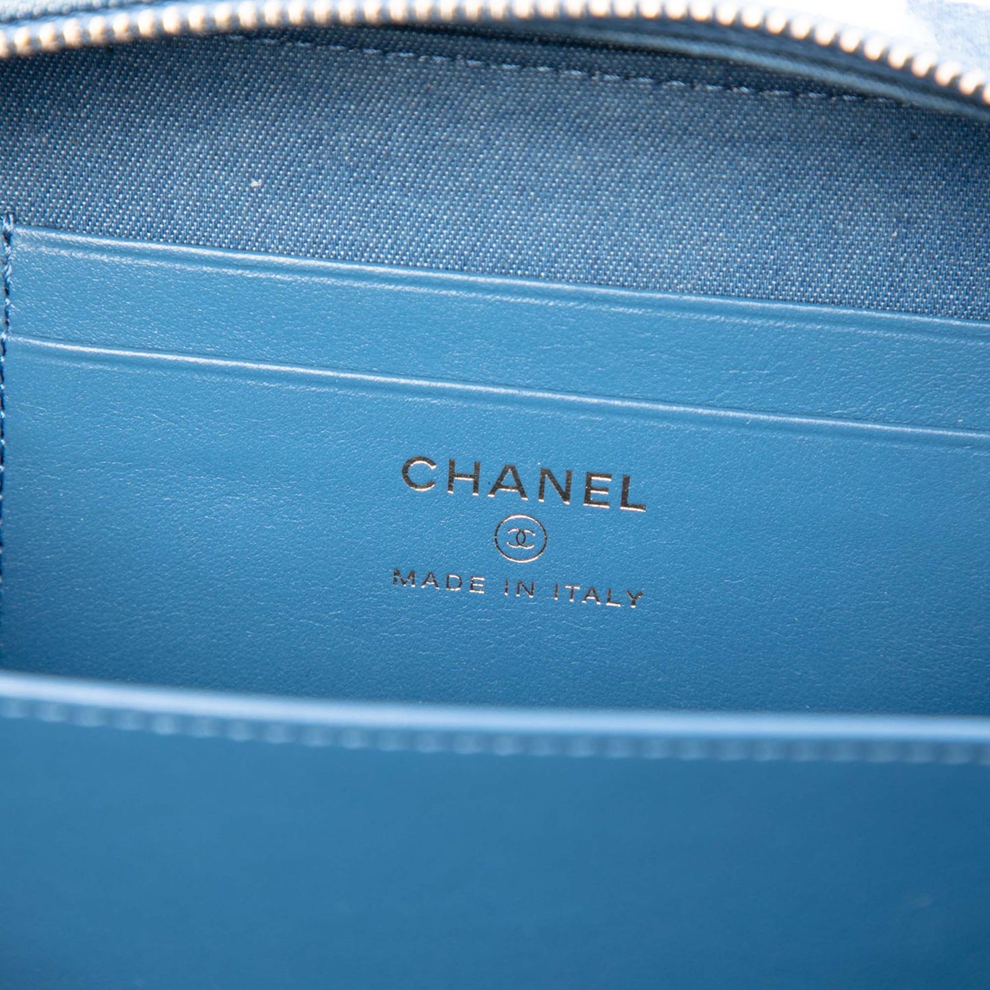 Chanel Quilted Denim Pearl Crush Camera Bag