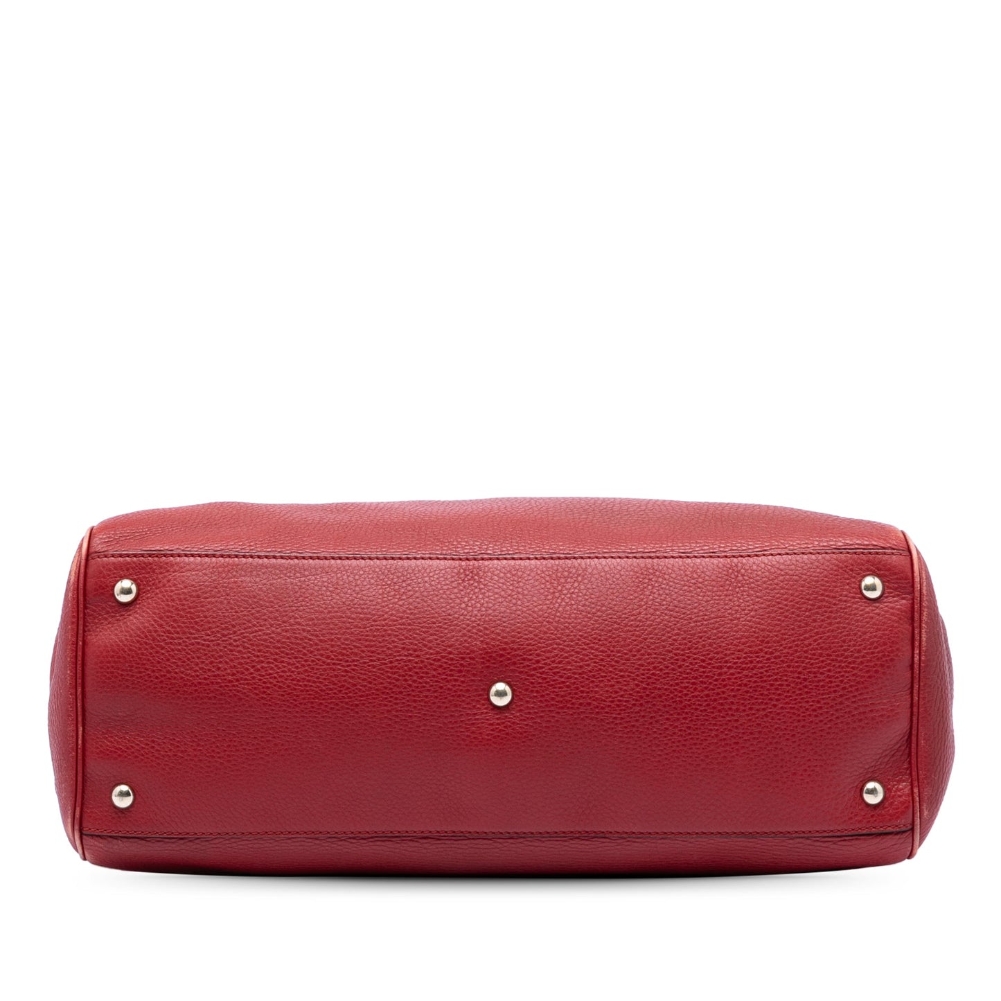 Large Calfskin Bamboo Shopper Satchel