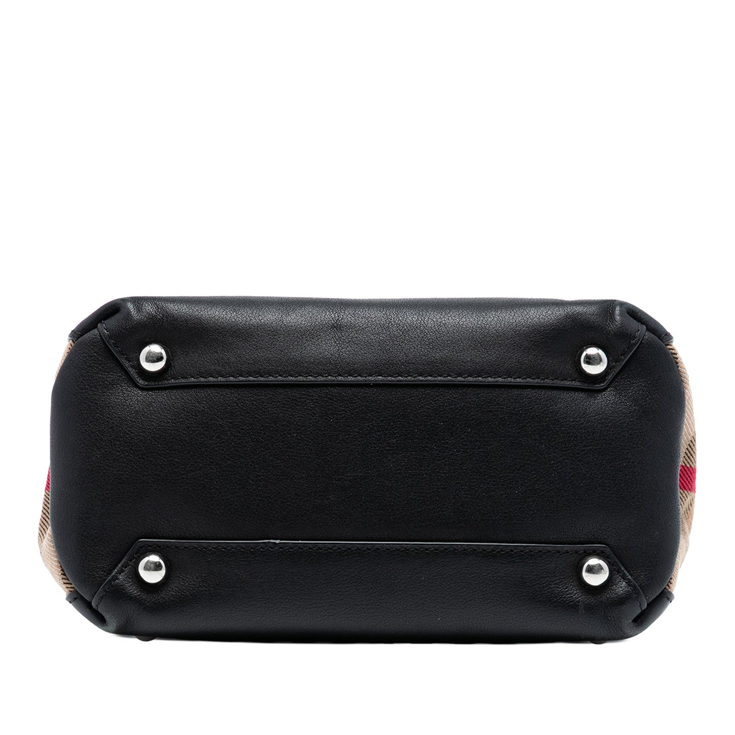 Burberry Baby Banner Studded Leather and House Check Tote