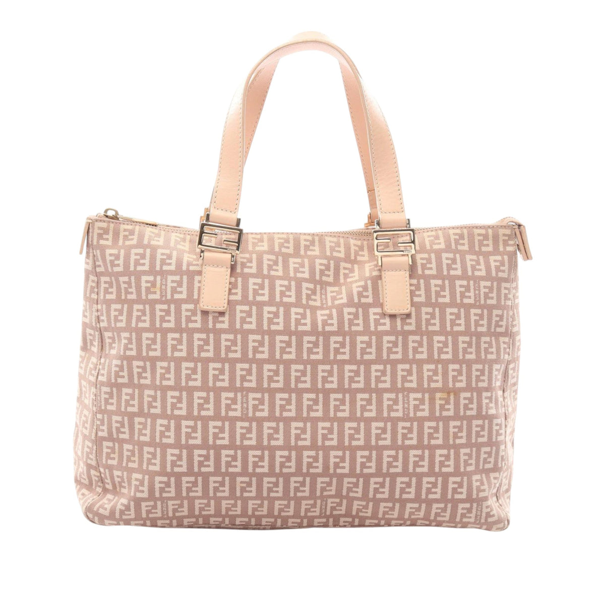 Fendi Zucchino Canvas Tote — Pink