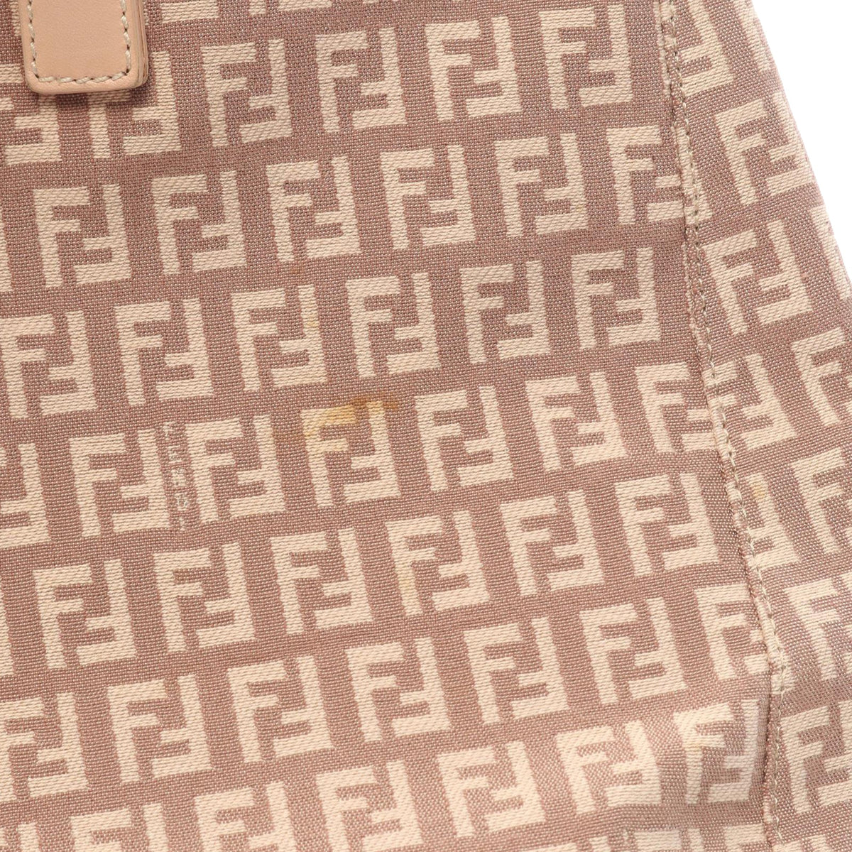 Fendi Zucchino Canvas Tote — Pink