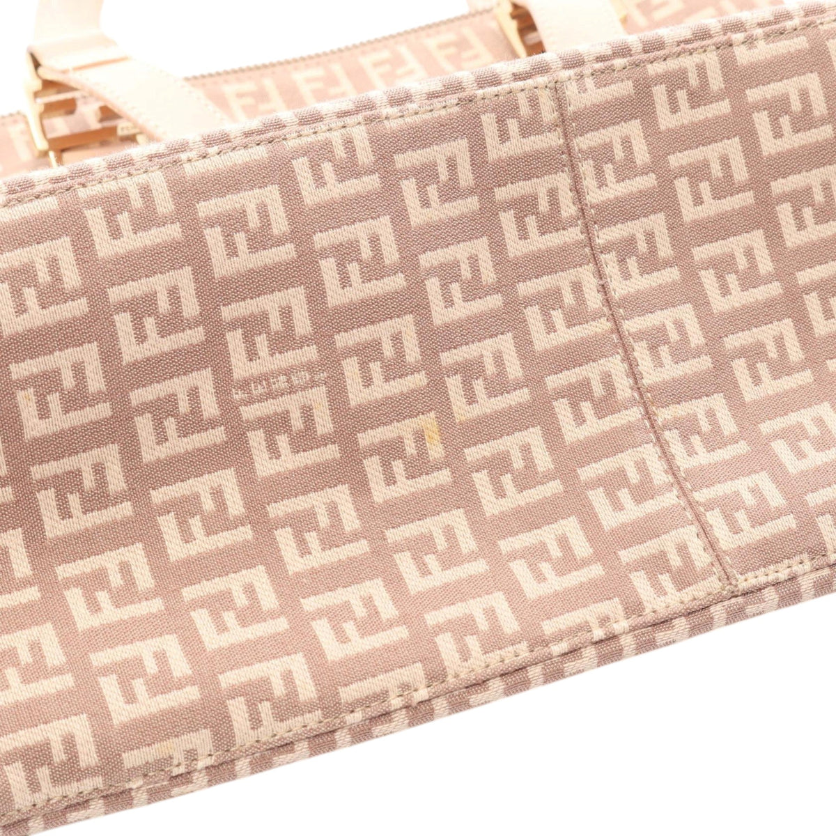 Fendi Zucchino Canvas Tote — Pink