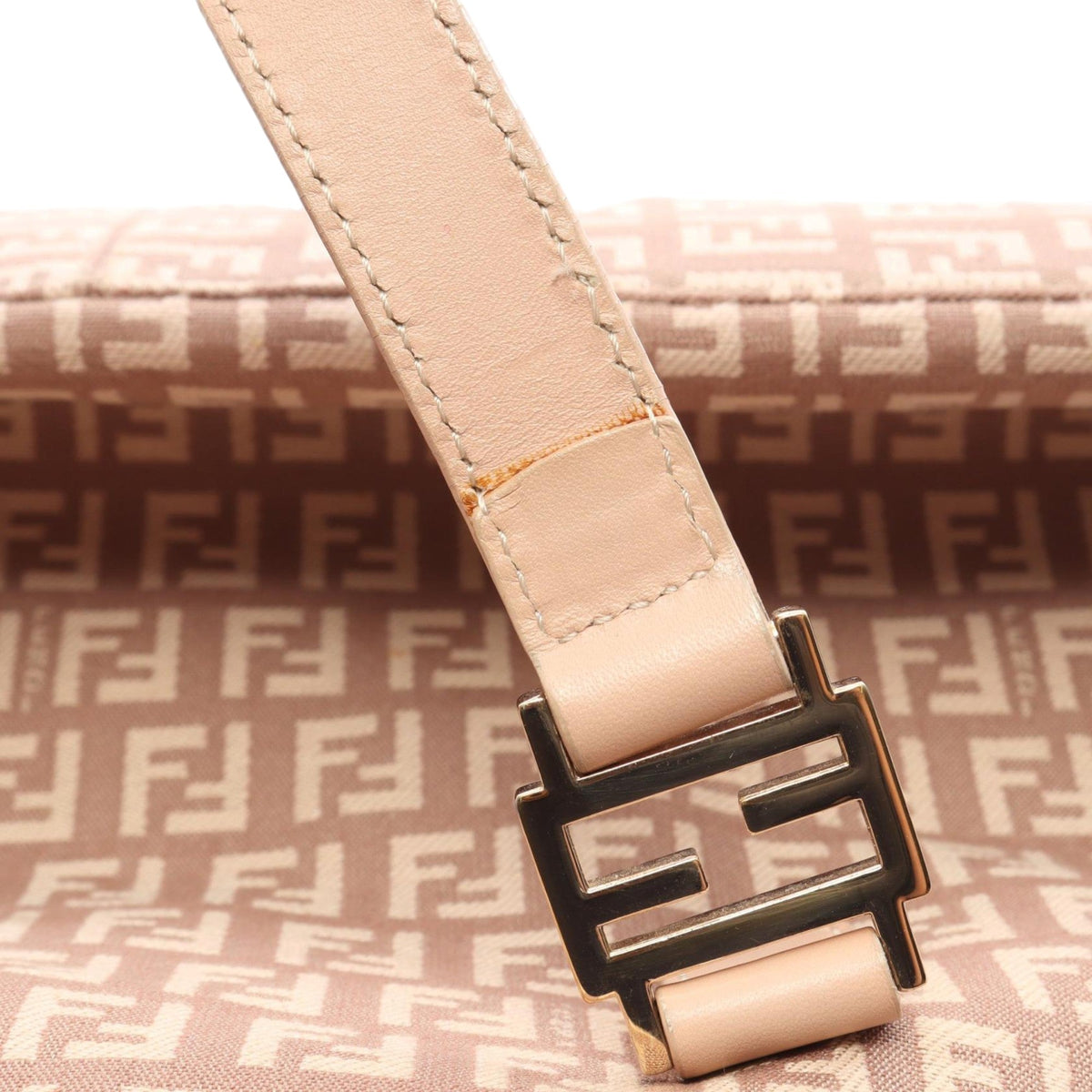 Fendi Zucchino Canvas Tote — Pink