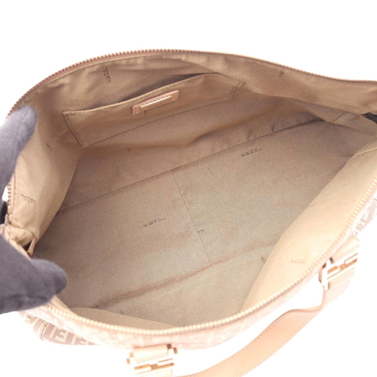 Fendi Zucchino Canvas Tote — Pink