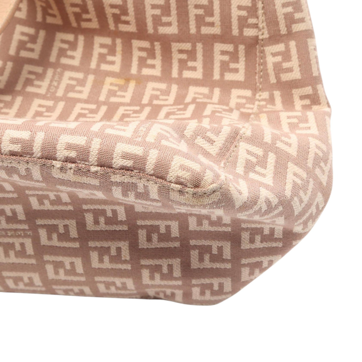 Fendi Zucchino Canvas Tote — Pink