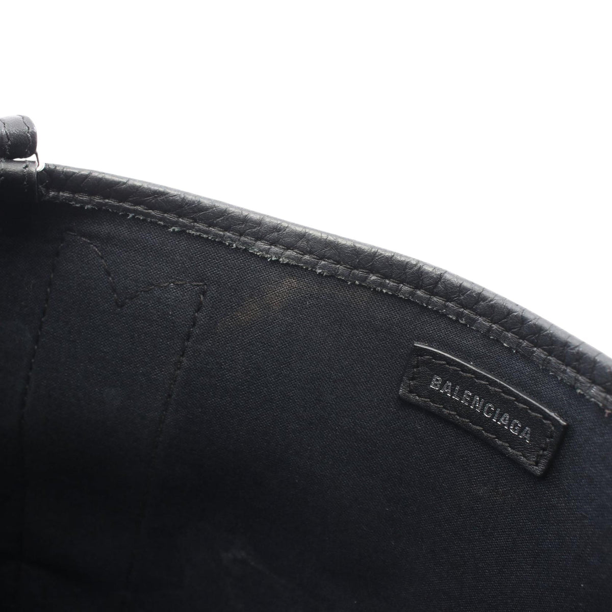 Balenciaga Coated Canvas Logo Navy Cabas Tote XS — Black