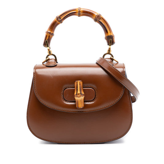 Gucci Mini Calfskin 1947 Bamboo Top Handle Bag
