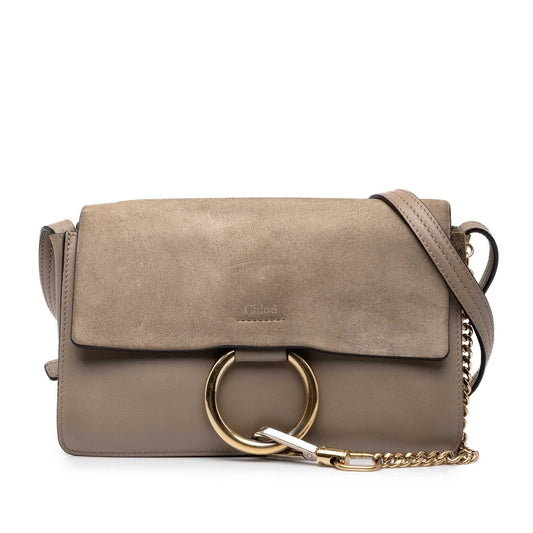 Chloé Small Suede and Calfskin Faye Crossbody