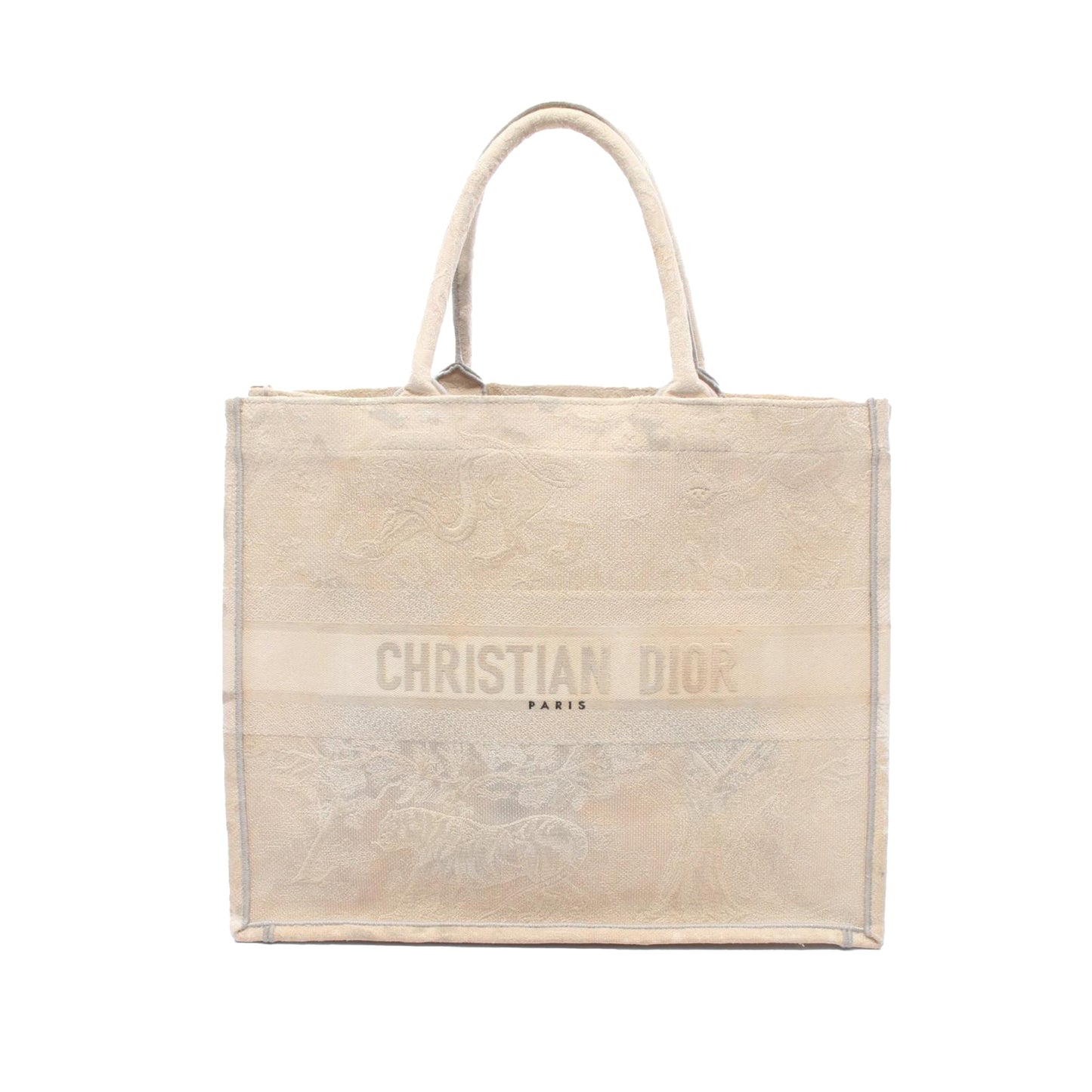 Dior Large Canvas Embroidered Dioriviera Toile De Jouy Book Tote