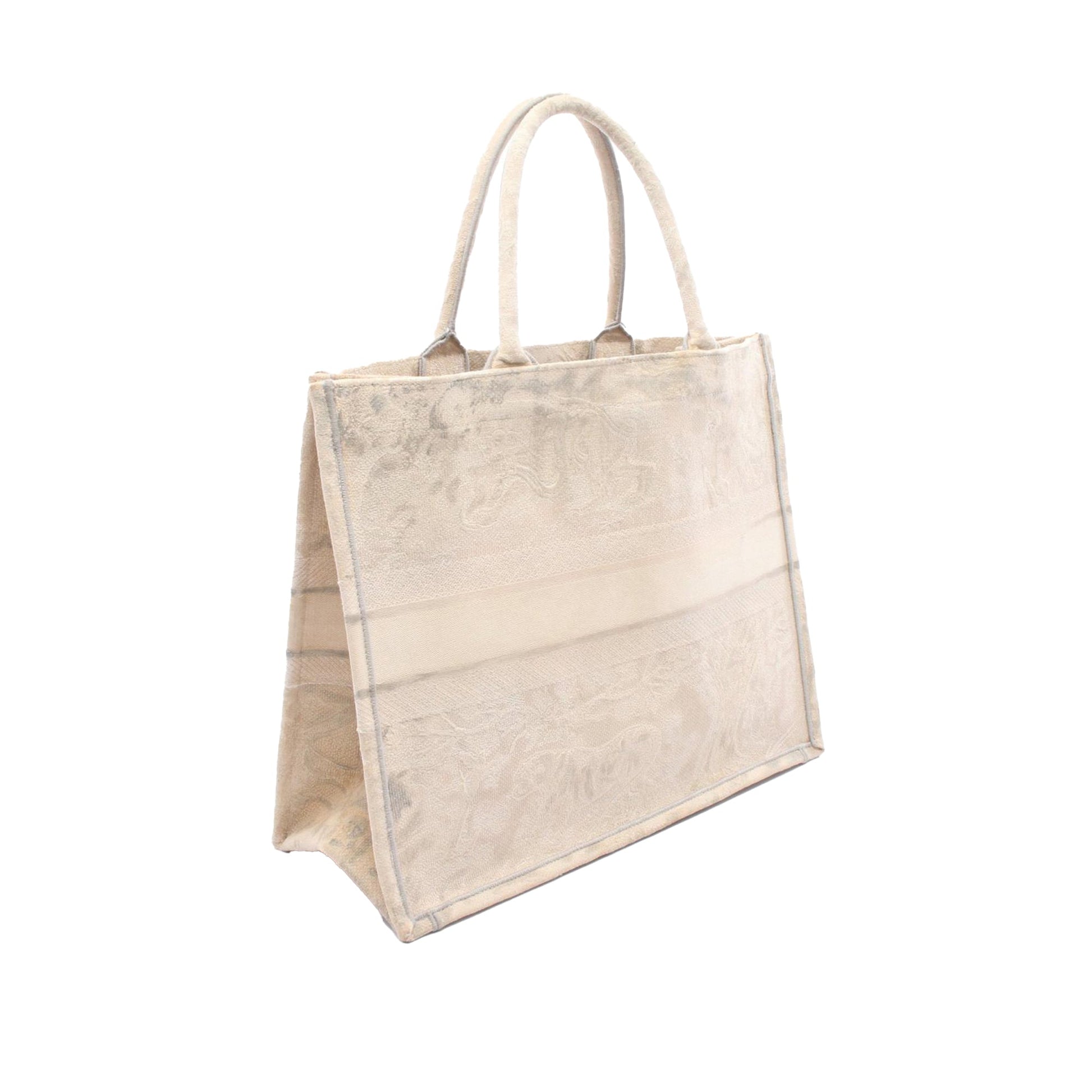 Dior Large Canvas Embroidered Dioriviera Toile De Jouy Book Tote