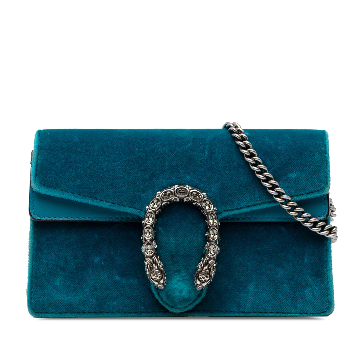 Gucci Mini Velvet Dionysus Crossbody — Blue