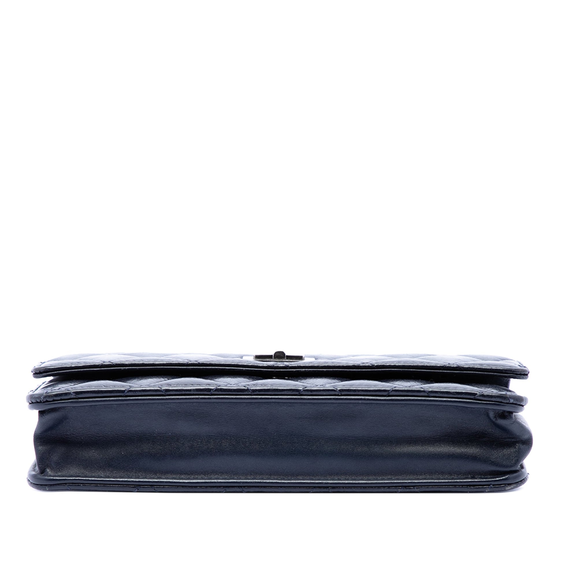 Chanel Quilted Shiny Aged Calfskin Reissue 2.55 Wallet on Chain