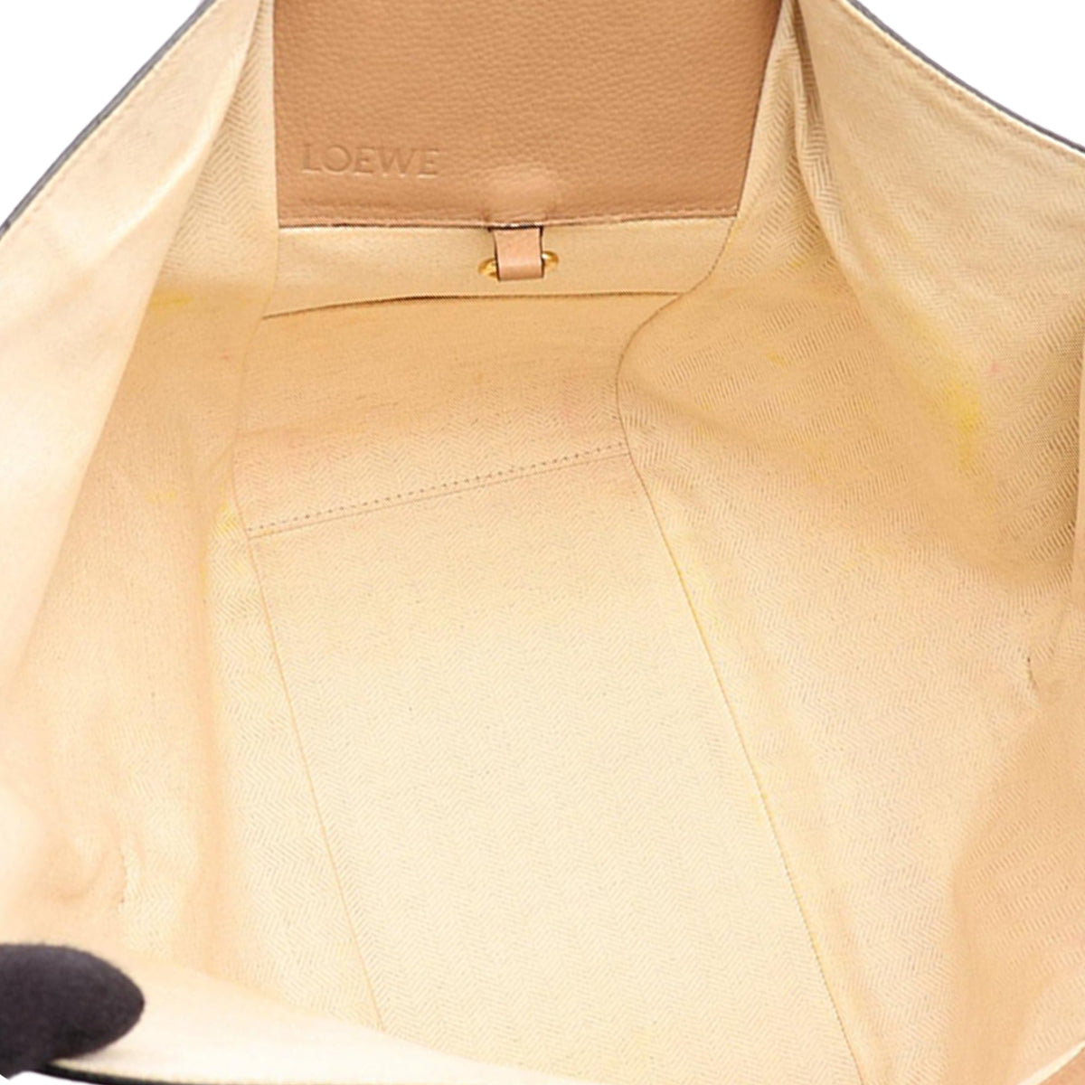 LOEWE Small Leather Hammock Bag — Beige