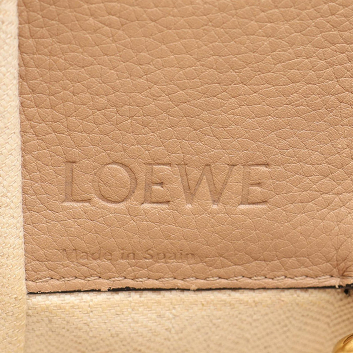 LOEWE Small Leather Hammock Bag — Beige