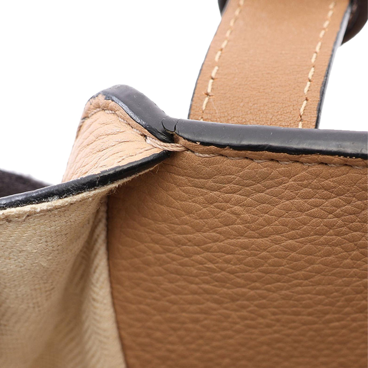 LOEWE Small Leather Hammock Bag — Beige