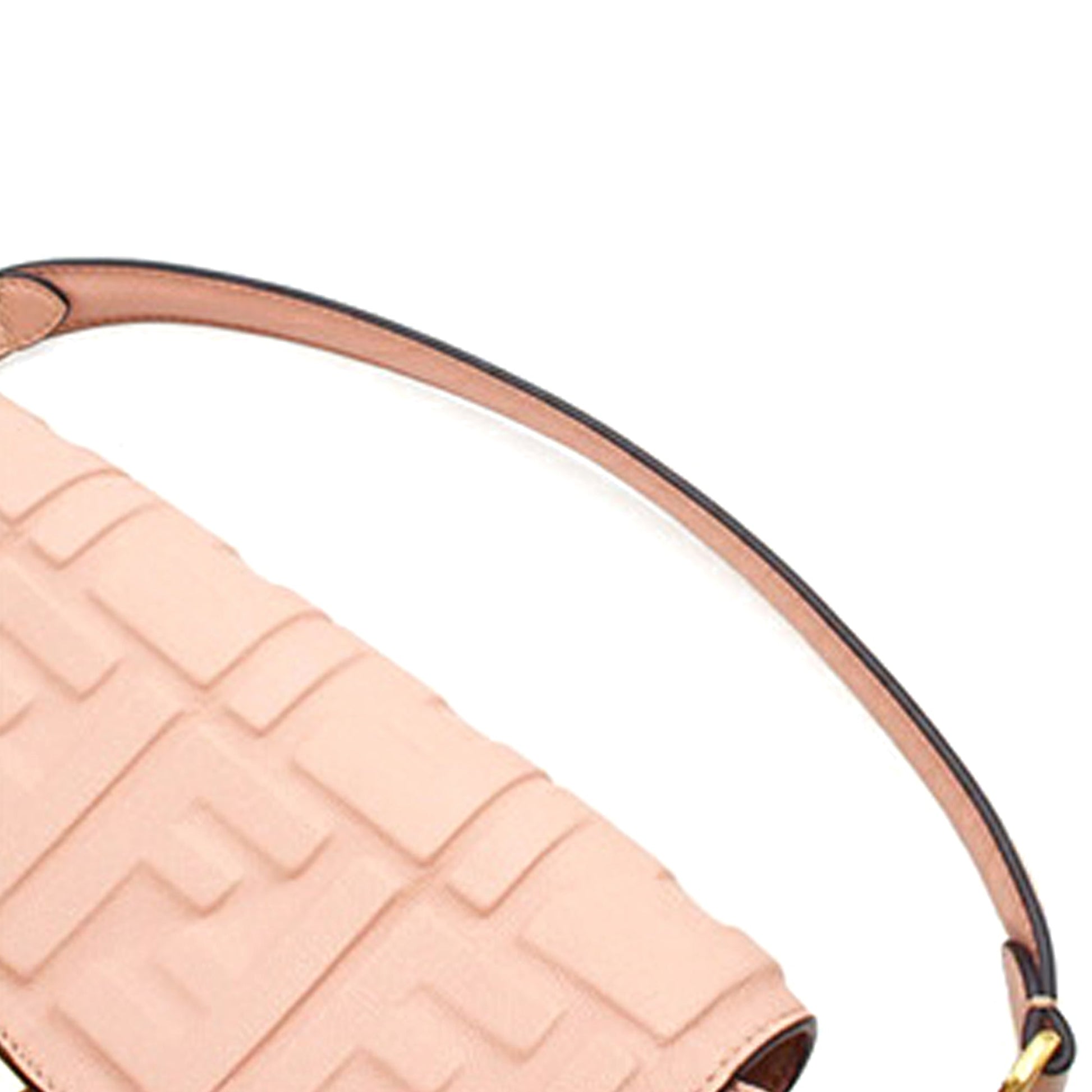 Fendi Zucca Embossed Leather Baguette Satchel