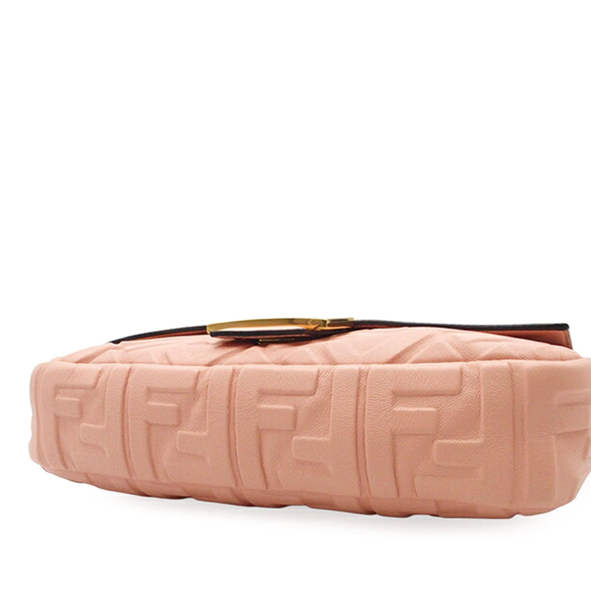 Fendi Zucca Embossed Leather Baguette Satchel
