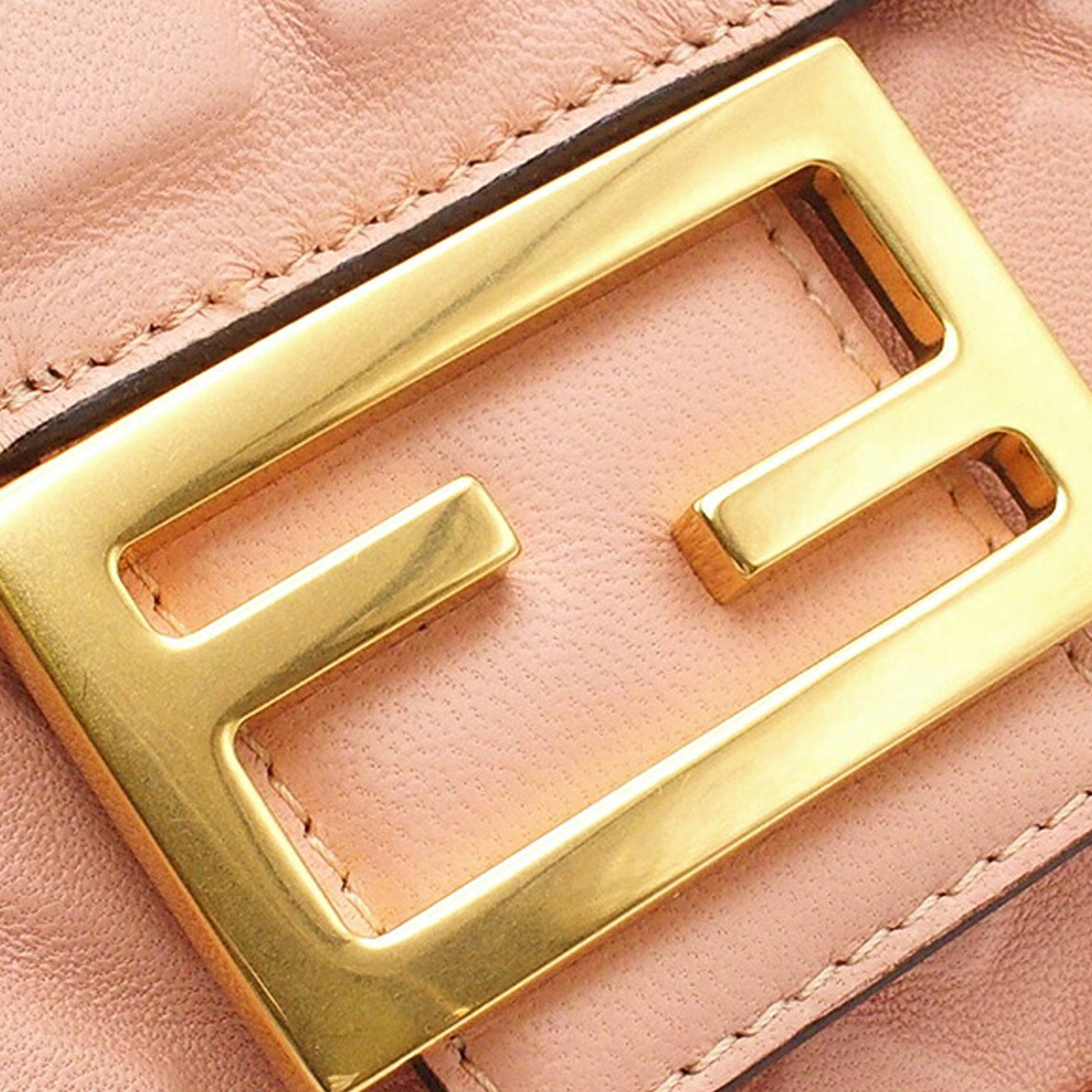 Fendi Zucca Embossed Leather Baguette Satchel