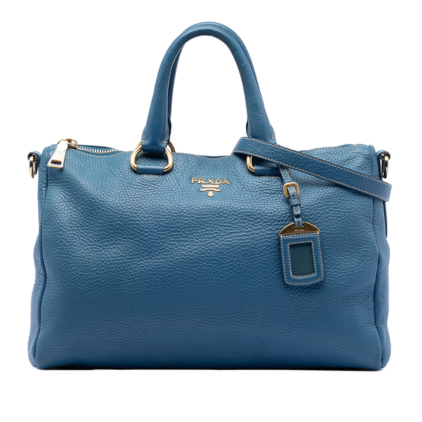 Prada Vitello Daino Zip Top Satchel