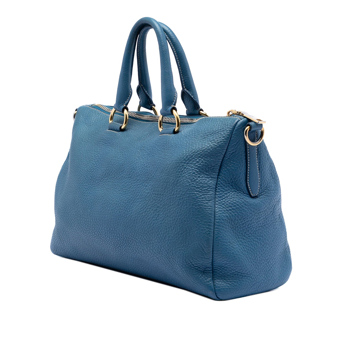 Prada Vitello Daino Zip Top Satchel