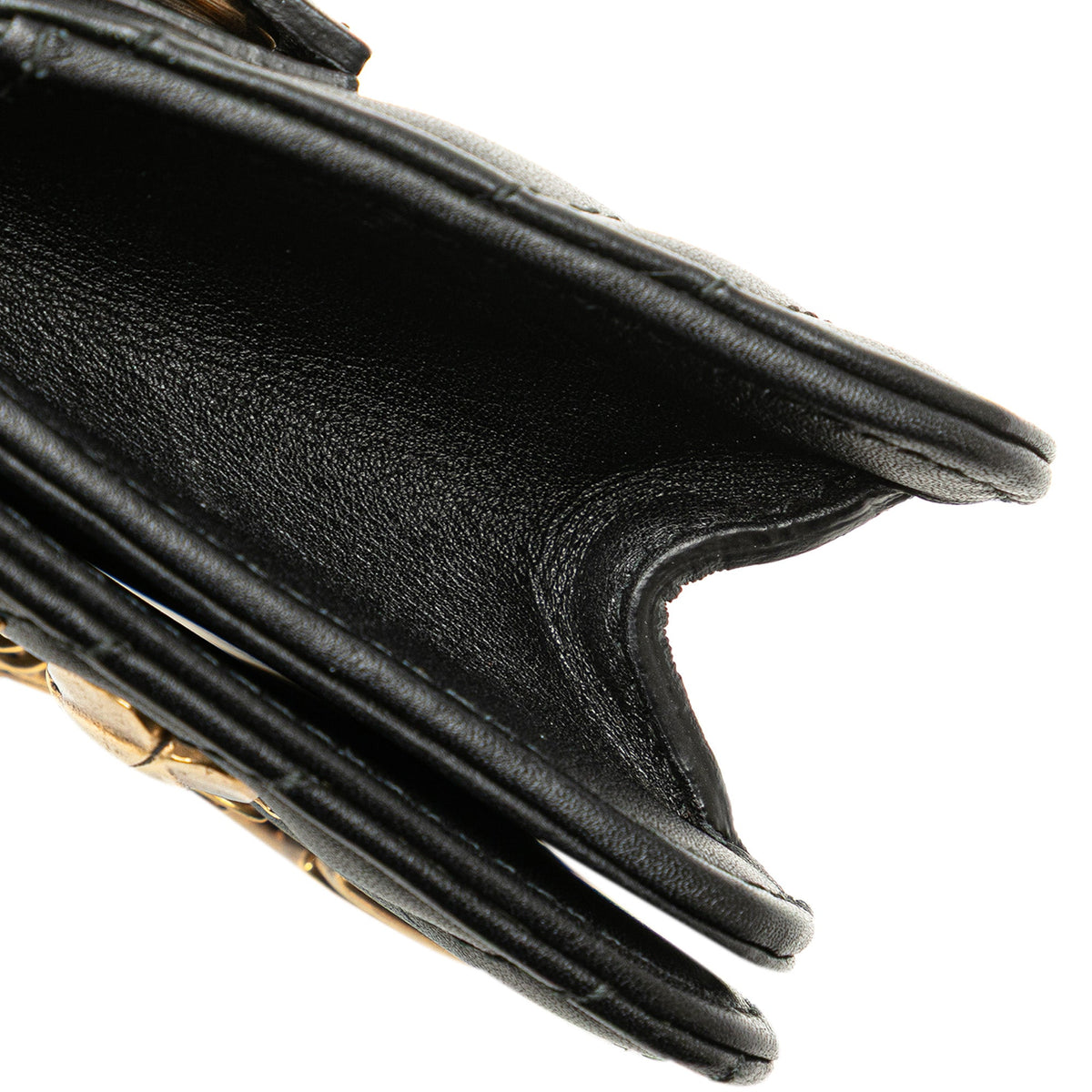 Gucci Mini GG Marmont Matelasse Leather Animal Studs Belt Pouch Bag — Black