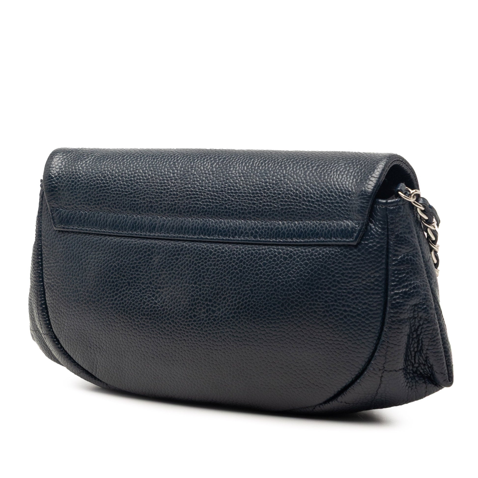 Chanel CC Caviar Half Moon Wallet on Chain