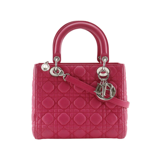 Dior Medium Lambskin Cannage Lady Dior