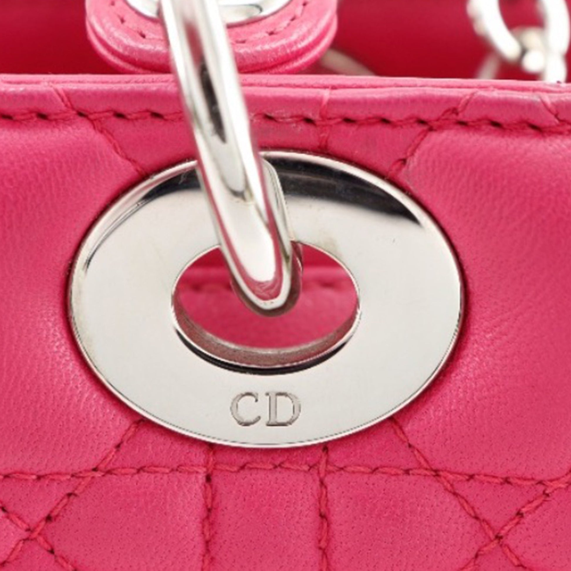 Dior Medium Lambskin Cannage Lady Dior