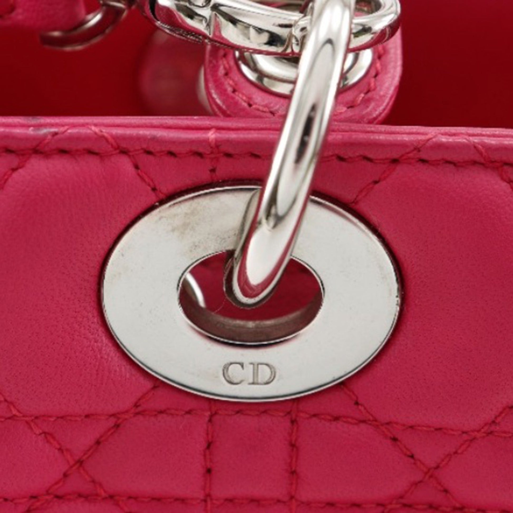 Dior Medium Lambskin Cannage Lady Dior