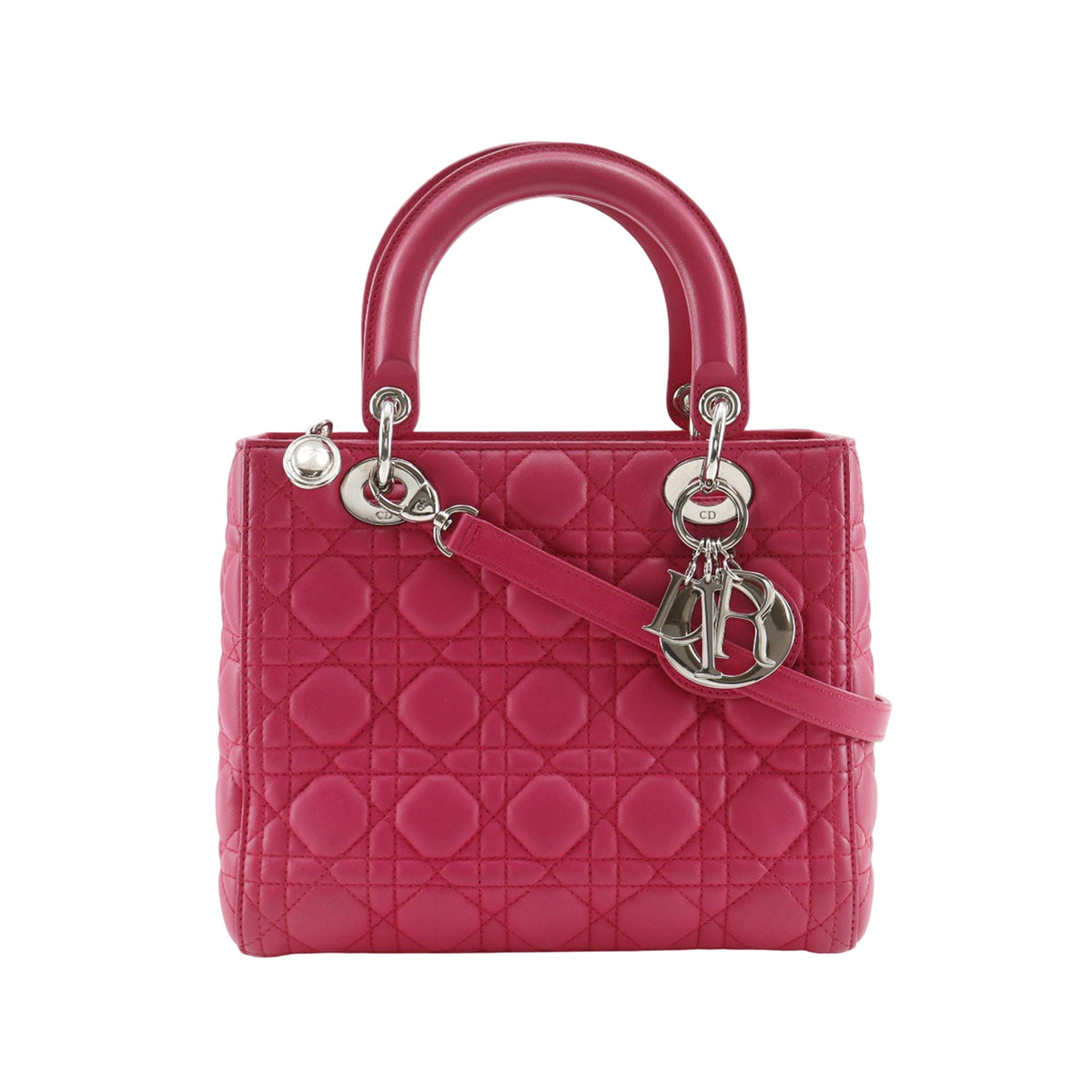 Dior Medium Lambskin Cannage Lady Dior
