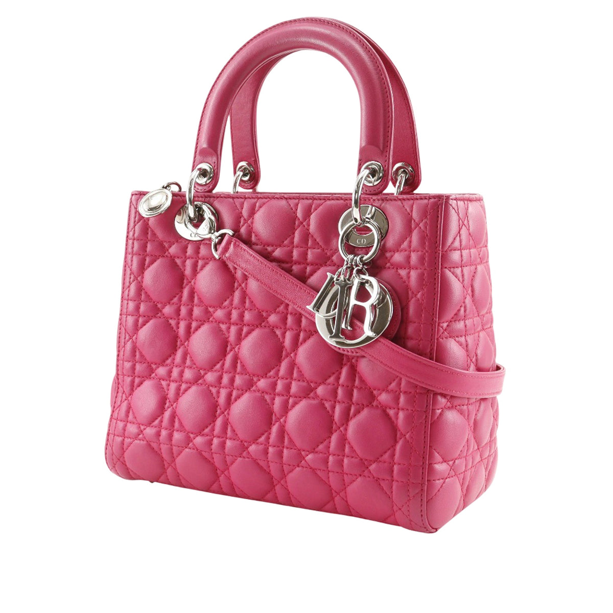 Dior Medium Lambskin Cannage Lady Dior