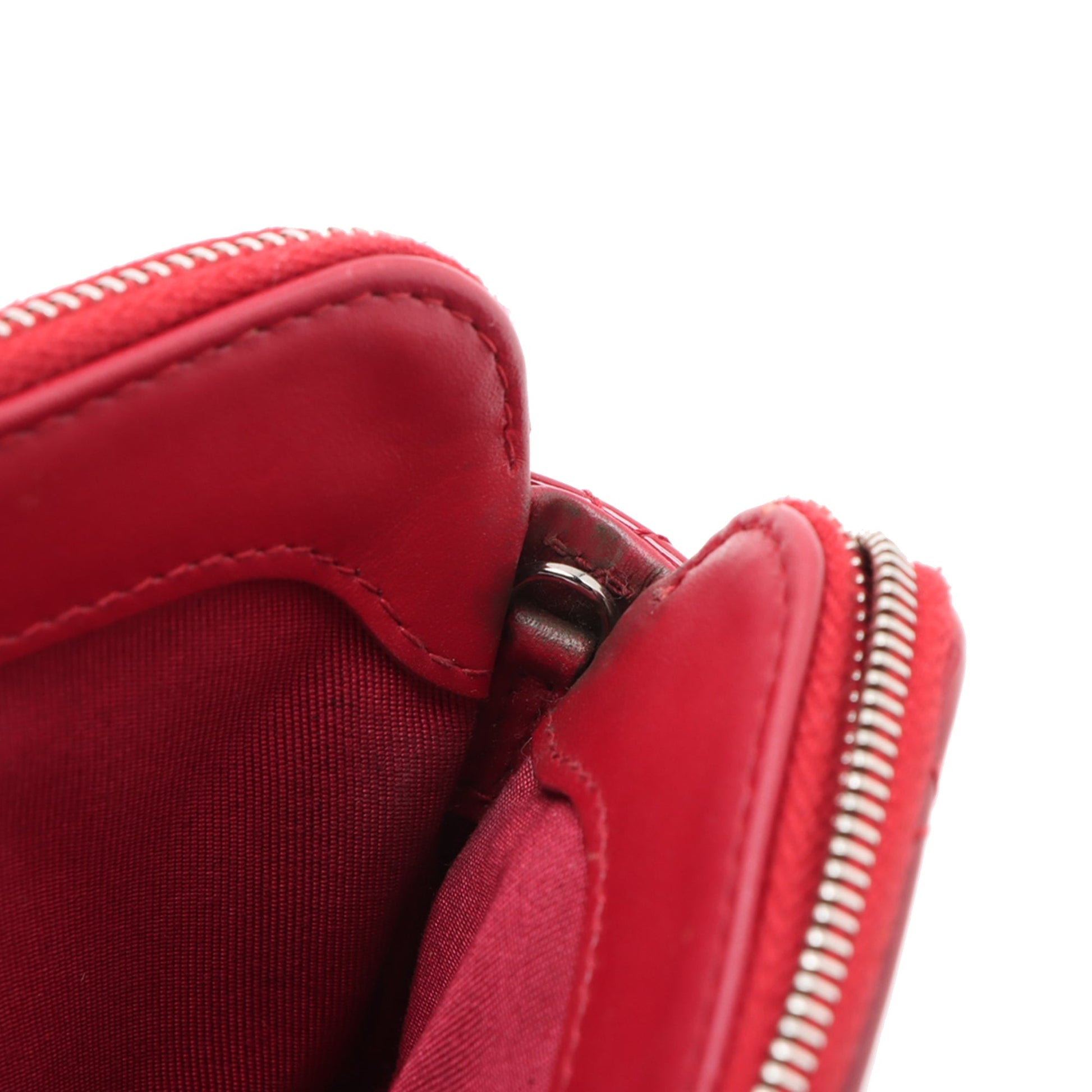Chanel CC Quilted Patent Double Zip Clutch With Chain