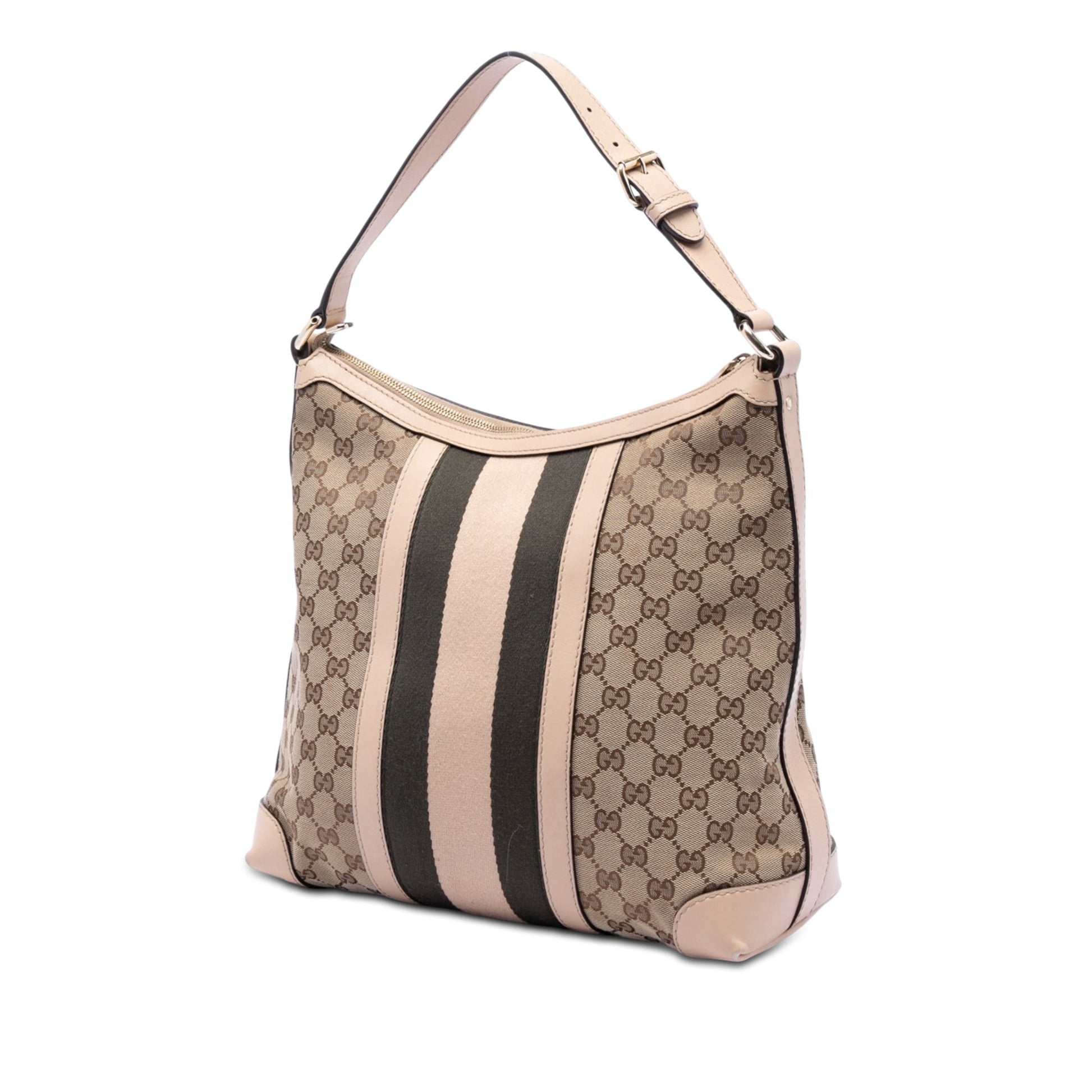 Gucci Medium GG Canvas Web Shoulder Bag