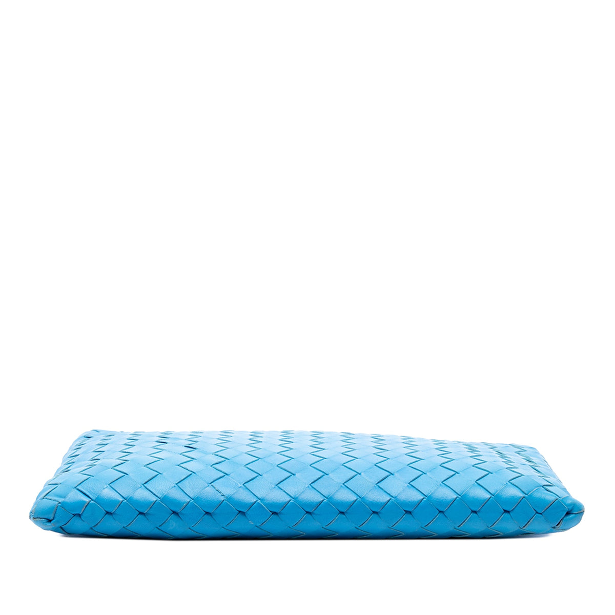 Bottega Veneta Nappa Intrecciato Wristlet Clutch — Blue