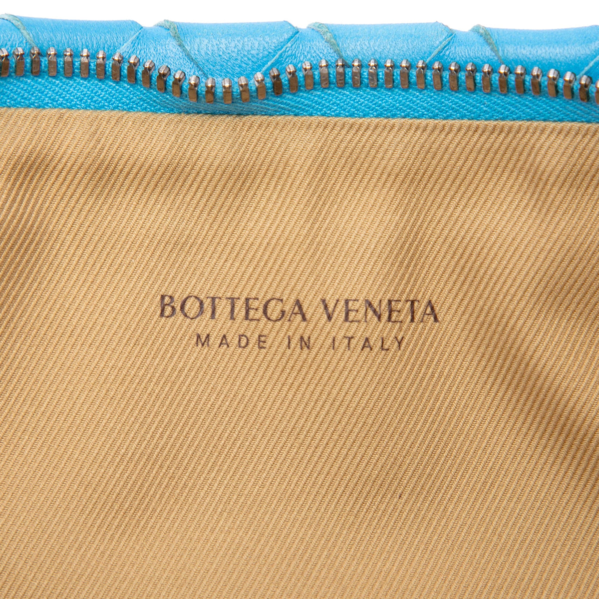 Bottega Veneta Nappa Intrecciato Wristlet Clutch — Blue