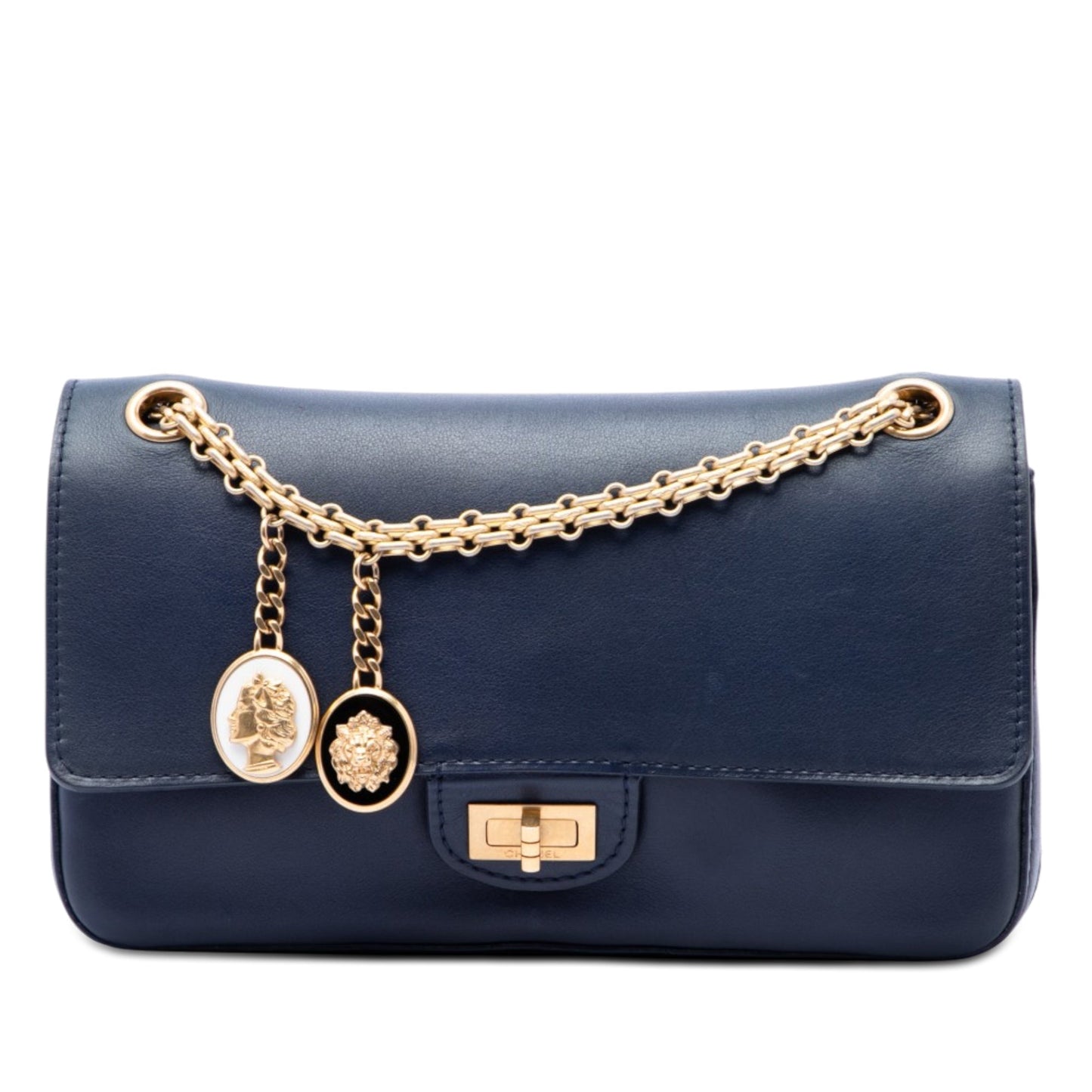 Chanel Calfskin Reissue 2.55 Medallion Nude Double Flap 225