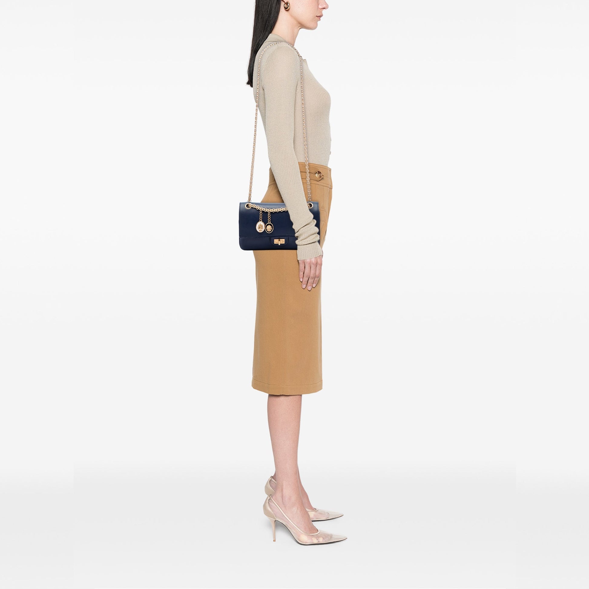 Chanel Calfskin Reissue 2.55 Medallion Nude Double Flap 225