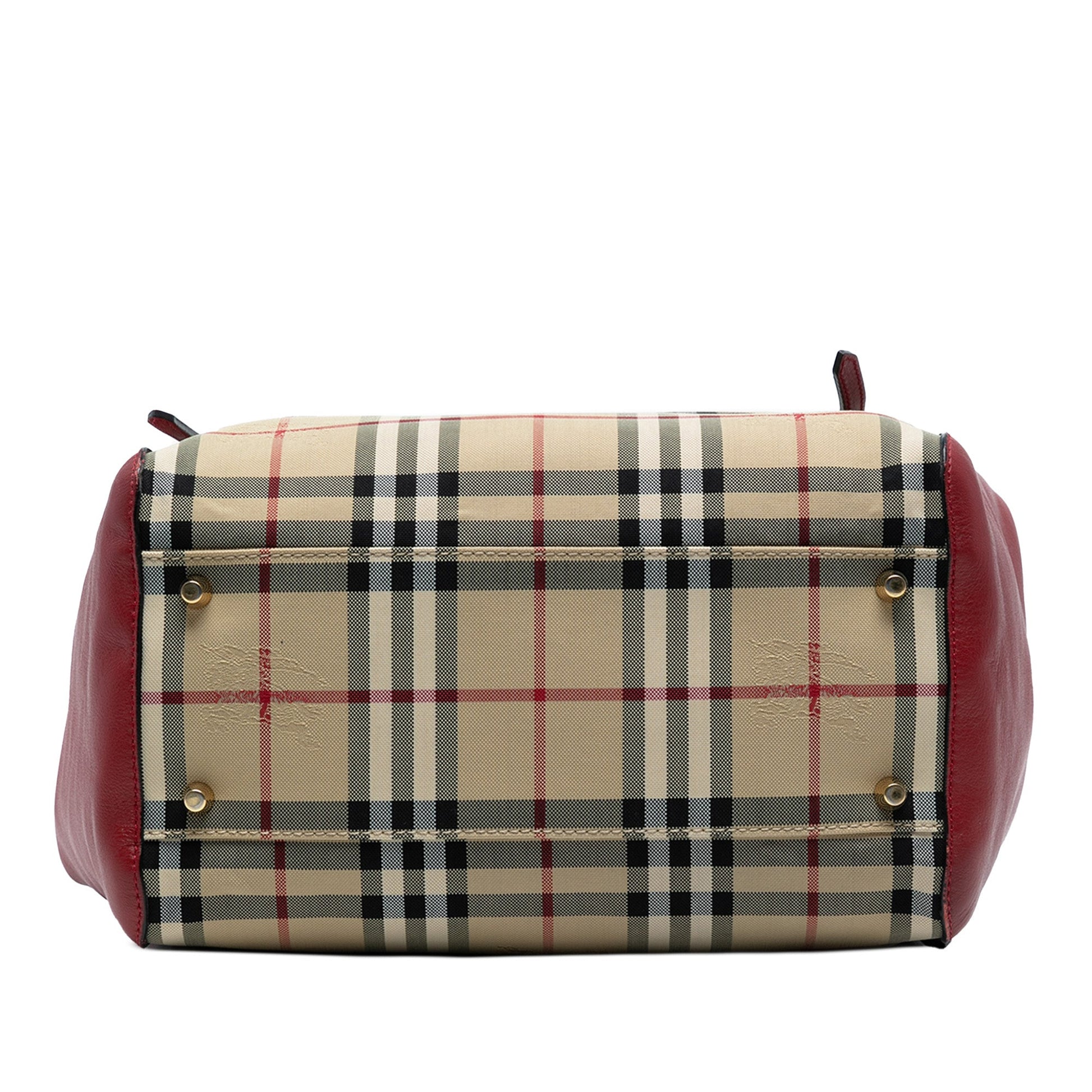 Burberry Small Haymarket Check Canvas and Leather Canterbury Tote